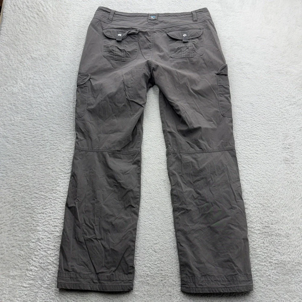 Kuhl Splash Roll-Up Gray Cargo Hiking Pants Womens 12 Short 6065 Straight Leg
